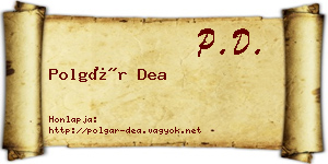 Polgár Dea névjegykártya